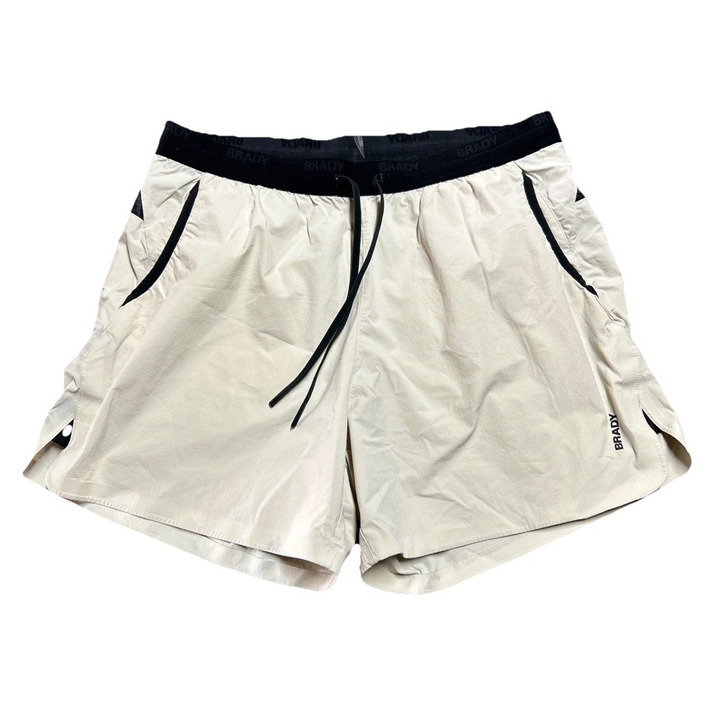 Brady Brand Shorts Mens L Beige Workout Athletic Gym Performance Running